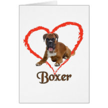 I Love My Boxer Dog Card