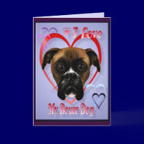 I Love My Boxer Dog Cards cards