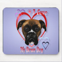 I Love My Boxer Dog Mousepad mousepads