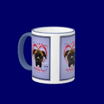 I Love My Boxer Dog Mugs mugs