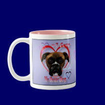 I Love My Boxer Dog Mugs mugs