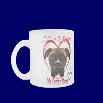 I Love My Boxer Dog Mugs mugs
