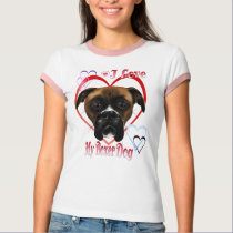 I Love My Boxer Dog Shirt