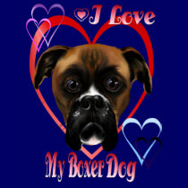 I Love My Boxer Dog Shirt