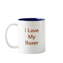 I Love My Boxer Mug