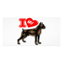 I Love My Boxer photo cards by Mustang_Lady I Love My Boxer photo cards