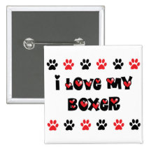 I Love My Boxer Pin