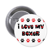 I Love My Boxer Pins