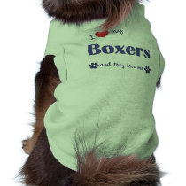 I Love My Boxers (Multiple Dogs) Dog T-shirt