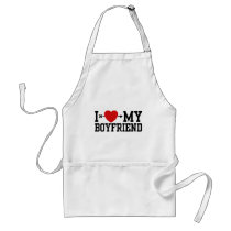 I Love My Boyfriend aprons by magarmor I Love My Boyfriend aprons