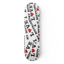 I Love My Boyfriend Bumper Sticker Skateboard