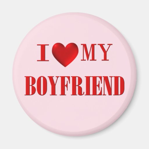 I Love my Boyfriend Fridge Magnets