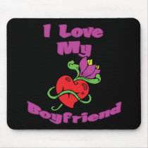 I Love My Boyfriend mousepads