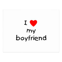 I Love My Boyfriend Postcard