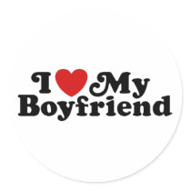 I Love My Boyfriend Stickers