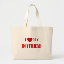 I Love my Boyfriend Tote Bag