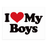 I Love My Boys Post Card