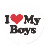 I Love My Boys stickers
