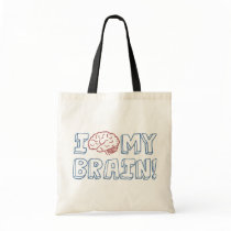 I Love My Brain Canvas Bags