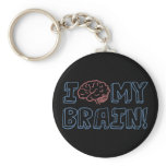 I Love My Brain Keychain