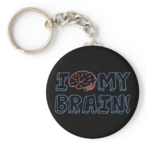 I Love My Brain Keychain