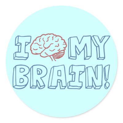 I Love My Brain Sticker by oph3lia