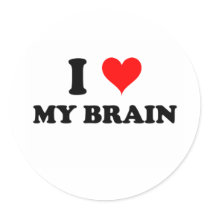 I Love My Brain stickers