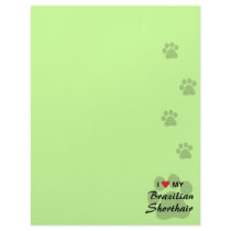 I Love My Brazilian Shorthair Pawprint Custom Letterhead