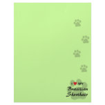 I Love My Brazilian Shorthair Pawprint Custom Letterhead
