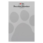 I Love My Brazilian Shorthair Pawprint Custom Stationery