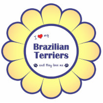I Love My Brazilian Terriers (They) Ornament photo sculptures
