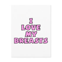 I Love My Breasts II postcards