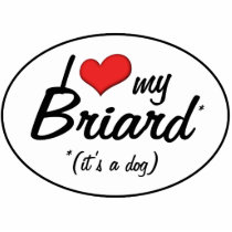 I Love My Briard (It's a Dog) Photo Sculpture