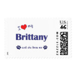 I Love My Brittany (Female Dog) postage