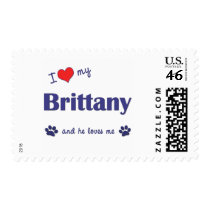 I Love My Brittany (Male Dog) Postage Stamp