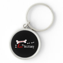 I Love My Brittany Spaniel keychains