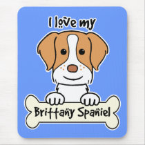 I love My Brittany Spaniel mousepads by dogcartoons I love My Brittany Spaniel mousepads