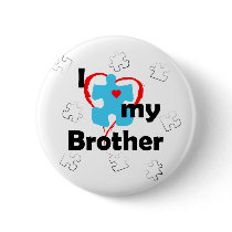 I Love My Brother - Autism Pin