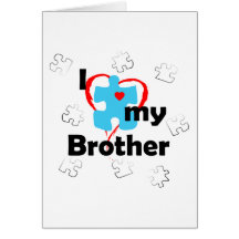 I Love My Brother - Autism Cards