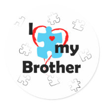 I Love My Brother - Autism stickers