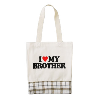 I LOVE MY BROTHER ZAZZLE HEART TOTE BAG