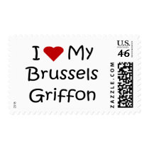 I Love My Brussels Griffon Dog Gifts and Apparel Postage