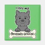 I Love My Brussels Griffon Fridge Magnet