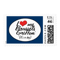 I Love My Brussels Griffon (It's a Dog) Postage Stamps