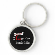 I Love My Brussels Griffon keychains