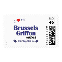I Love My Brussels Griffon Mixes (Multiple Dogs) Postage Stamp
