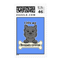 I Love My Brussels Griffon Stamps
