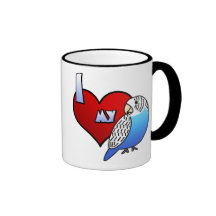 I Love my Budgie Coffee Mugs