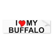 I Love My Buffalo Bumper Stickers