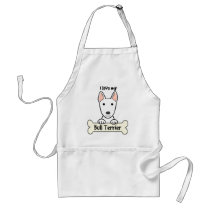I Love My Bull Terrier Apron